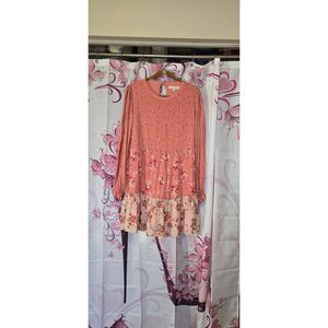 Penelope‎ Rose XL Floral Peach Dress NWT